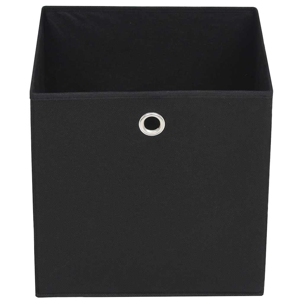 vidaXL Storage Boxes 10 pcs Non-woven Fabric 28x28x28 cm Black 4