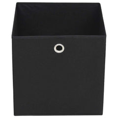vidaXL Storage Boxes 10 pcs Non-woven Fabric 28x28x28 cm Black 4