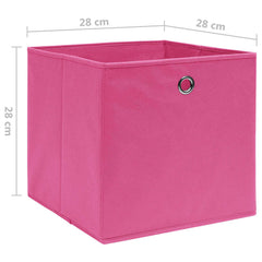 vidaXL Storage Box | Set of 10 | Pink | Non-woven fabric | 28x28x28 cm 5
