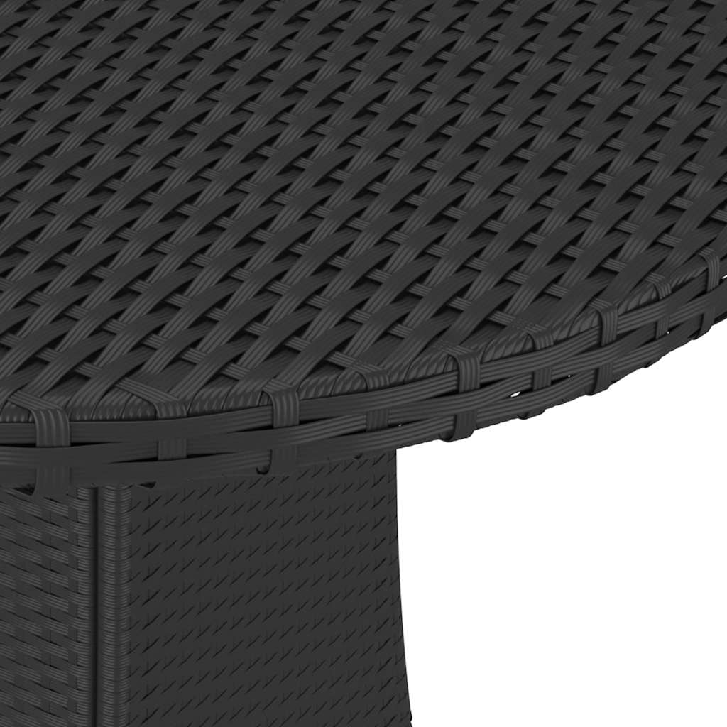 Garden Table 70x70x73 cm Poly Rattan Black