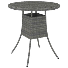 Garden Table 70x70x73 cm Poly Rattan Grey