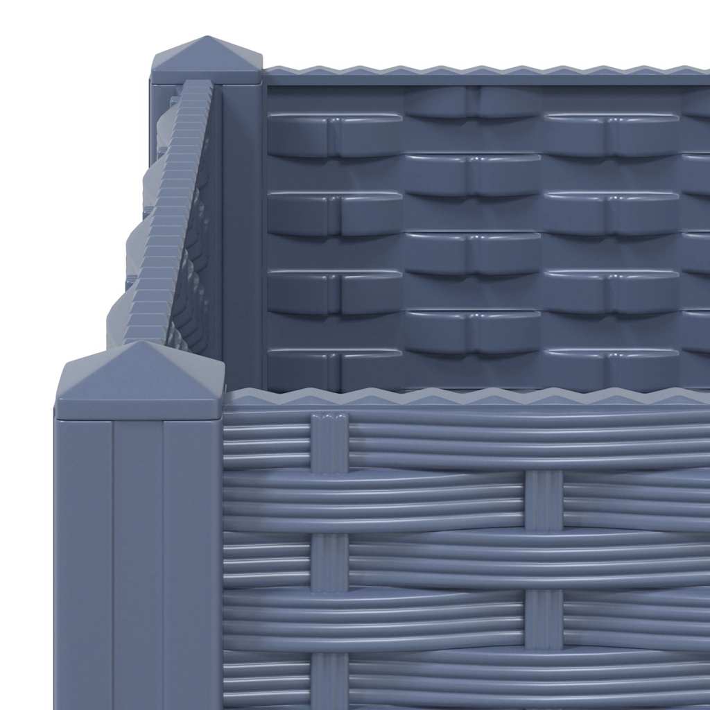 vidaXL Raised Bed | Blue Grey | Polypropylene | 80x80x23 cm | Planters 5