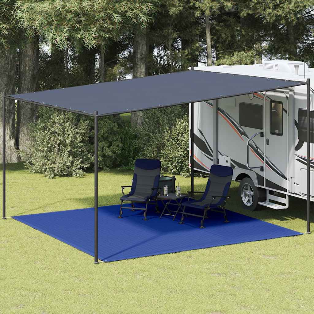 vidaXL Tent Carpet 400x400 cm Blue HDPE 1