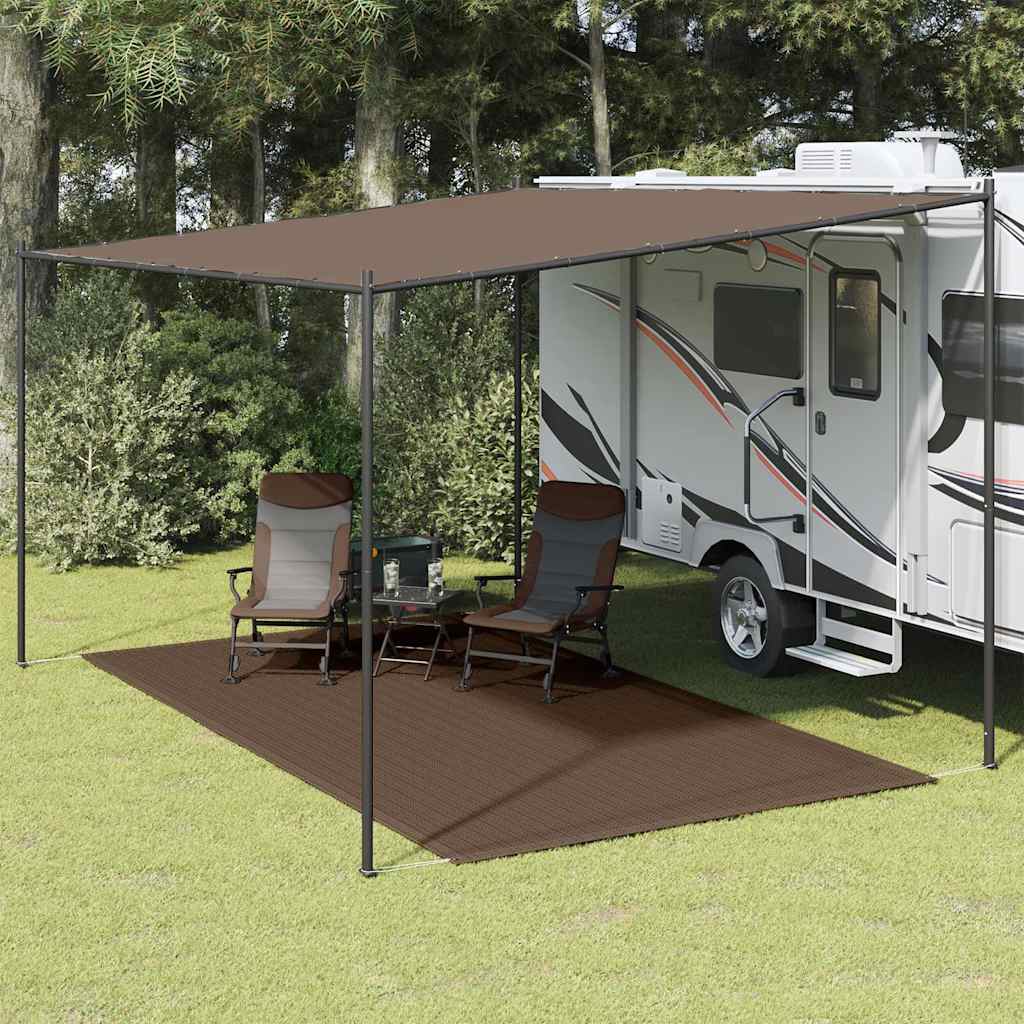 Tent Carpet 250x400 cm Width 250 cm Length 400 cm Brown