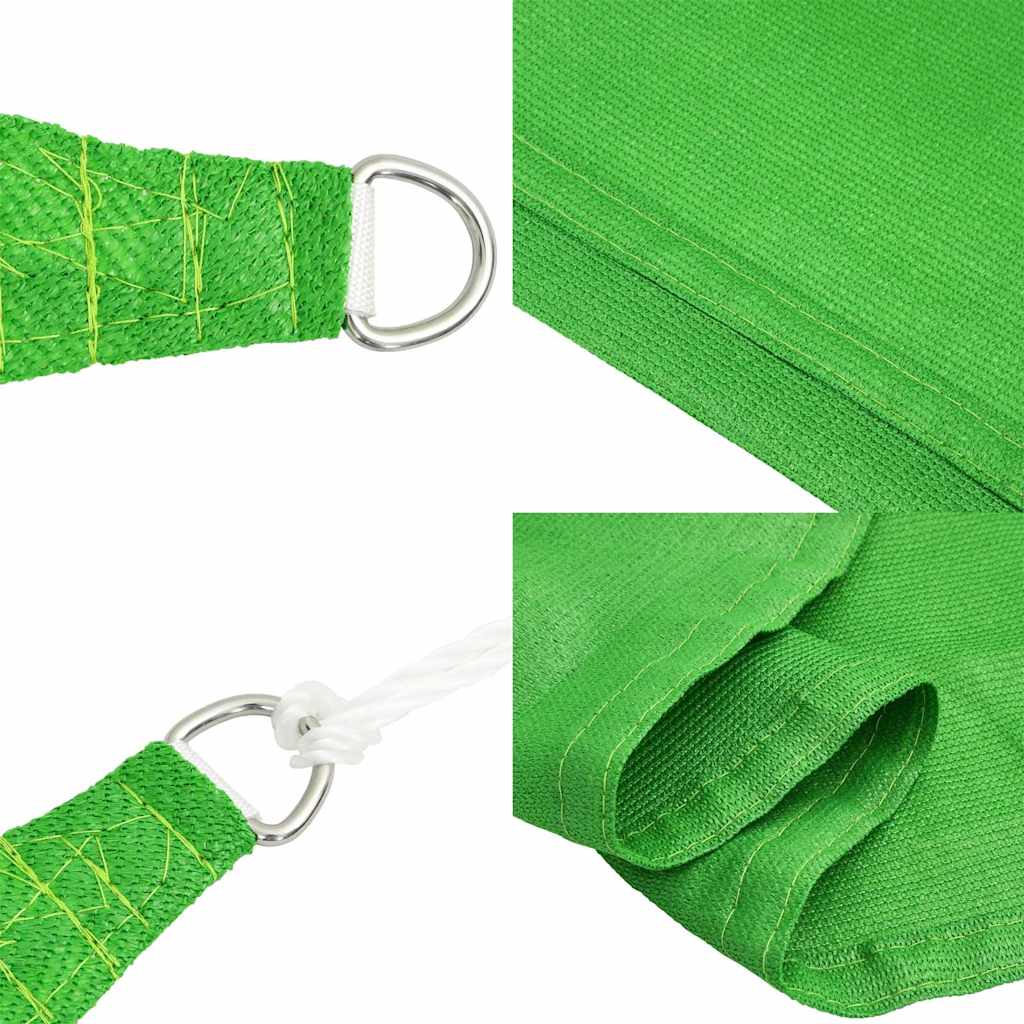 Sunshade Sail 160 g/m² Light Green HDPE, image 6