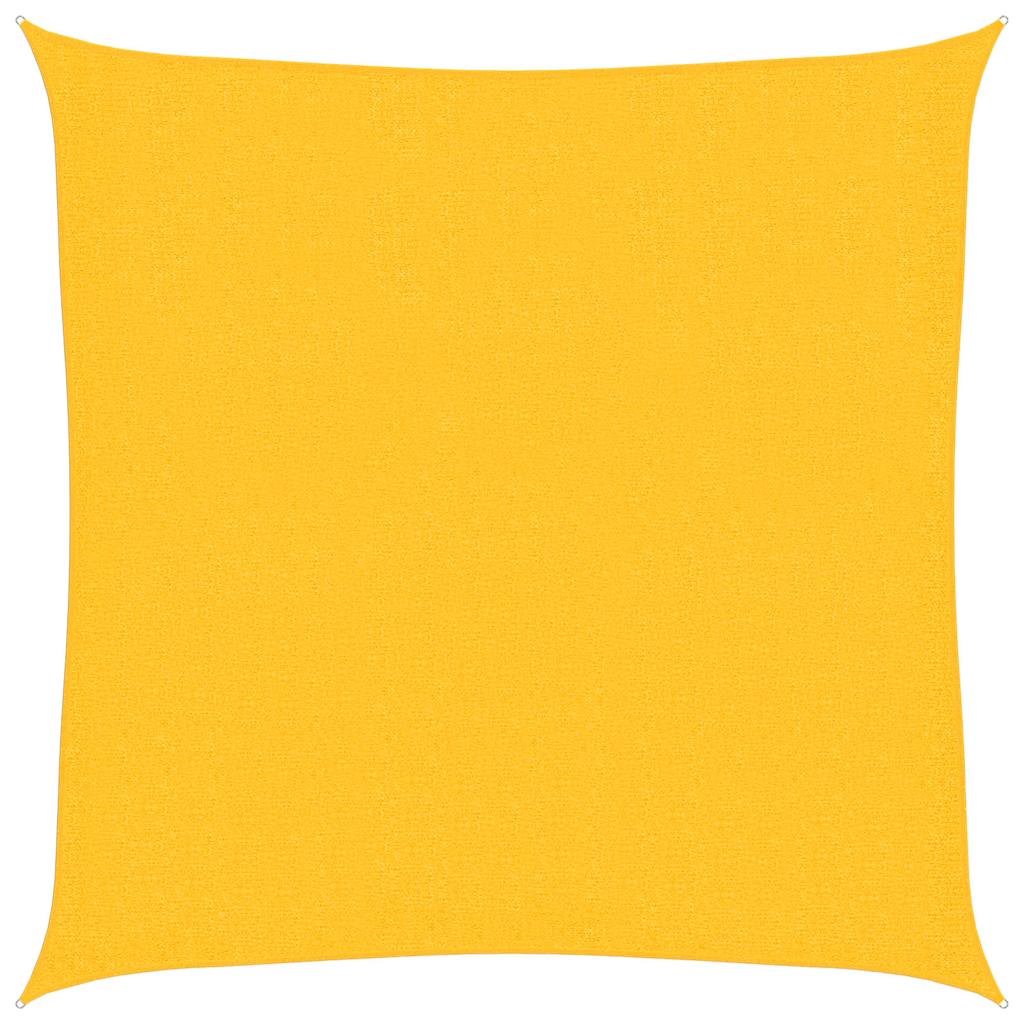 vidaXL Sunshade Sail 160 g/m² Yellow 3.6x3.6 m HDPE 2