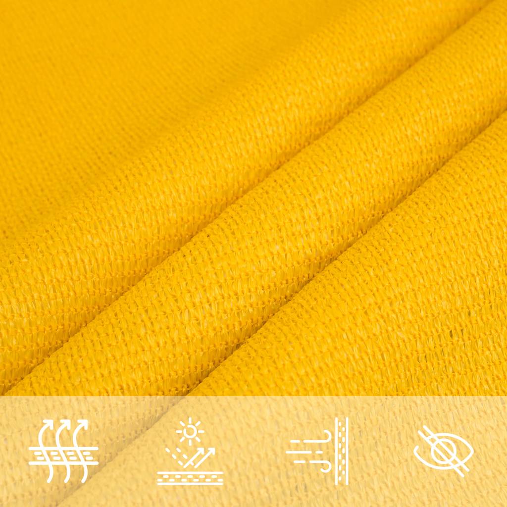 Sunshade Sail 160 g/m² Yellow HDPE, image 6