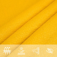 Sunshade Sail 160 g/m² Yellow HDPE, image 6