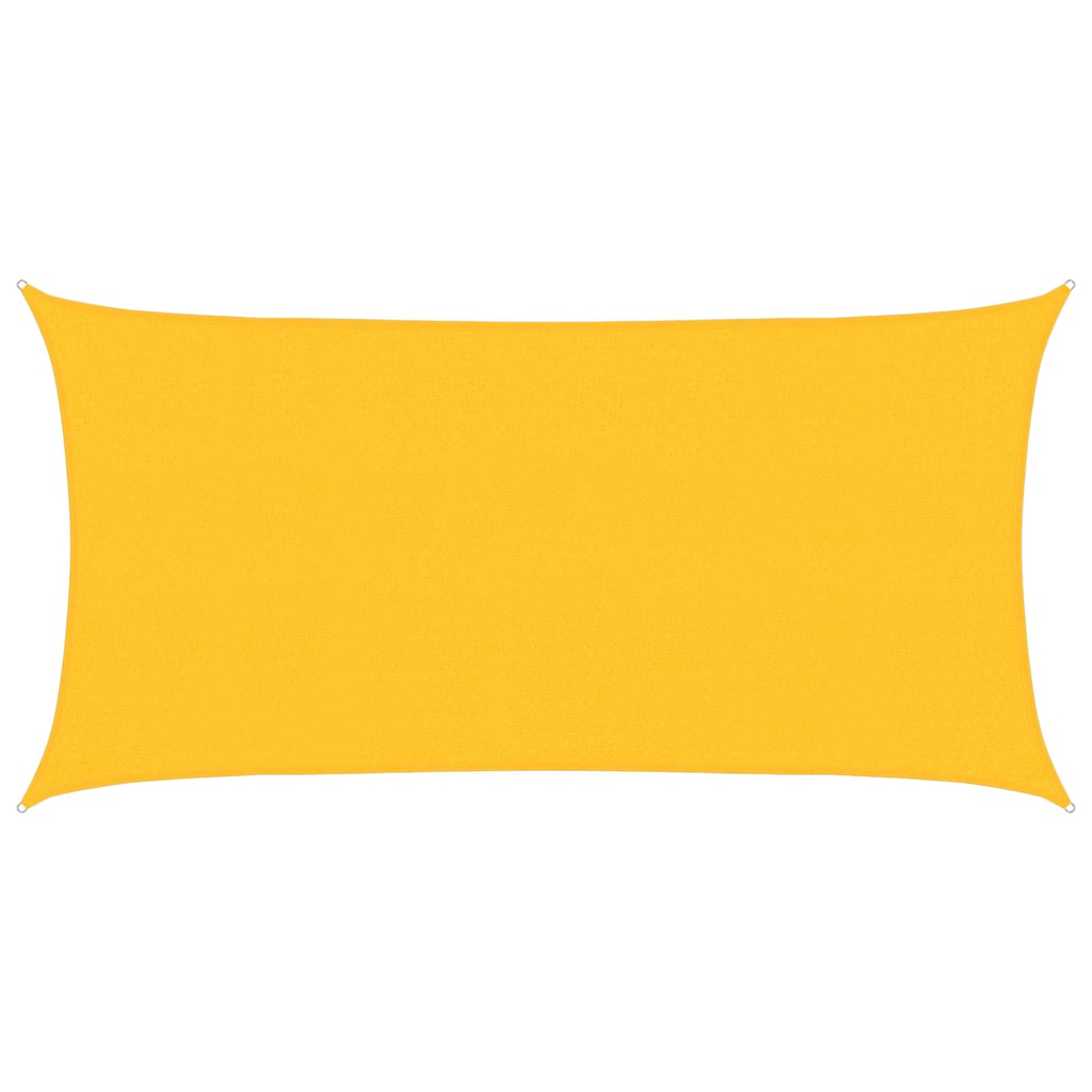 vidaXL Sunshade Sail 160 g/m² Yellow 2.5x5 m HDPE 2