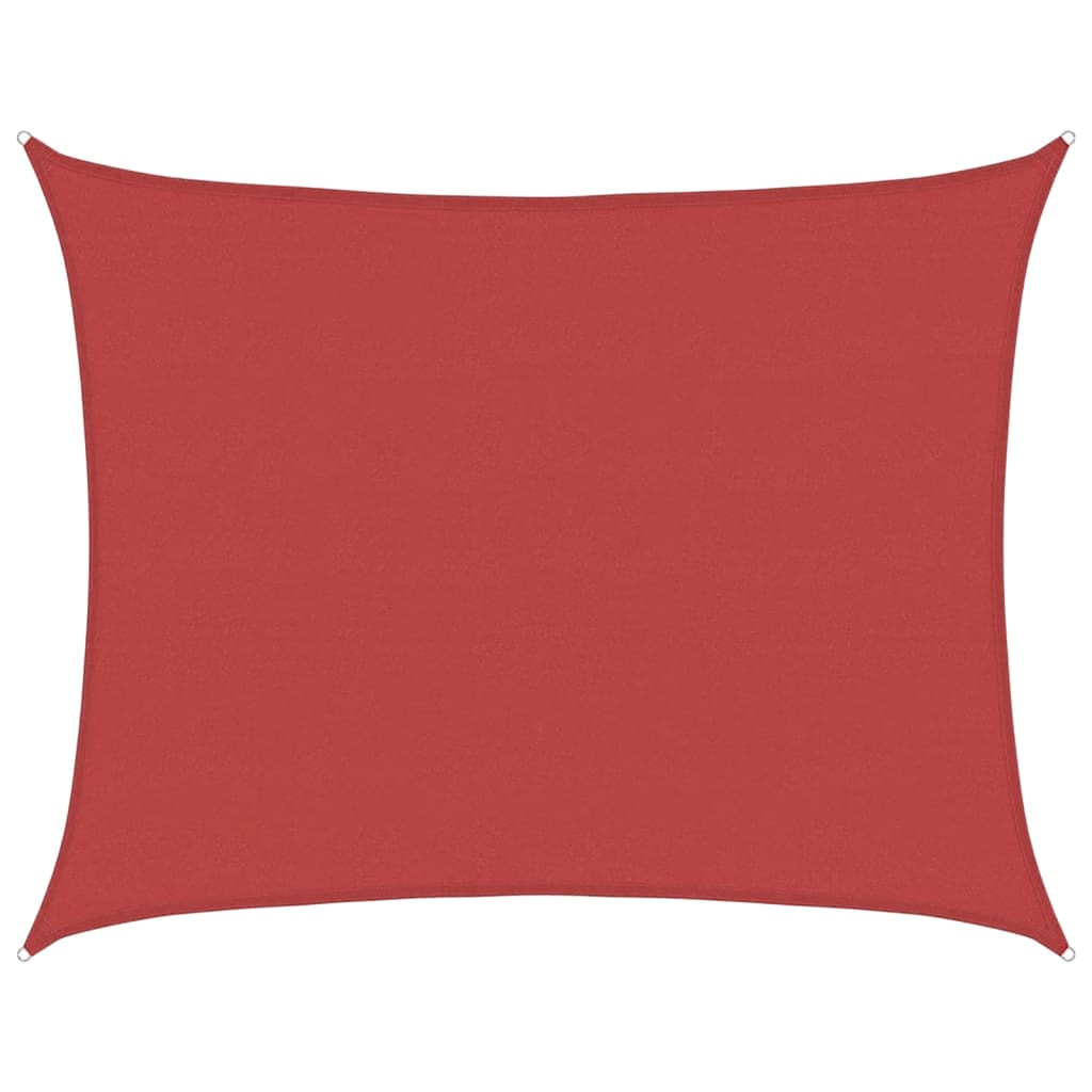 Sunshade Sail 160 g/m² 6x7 m HDPE Width 6 m Drop 7 m Red