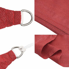 vidaXL Sun Sail | Red | High-density polyethylene (HDPE) | 5 x 5 x 6 m 6