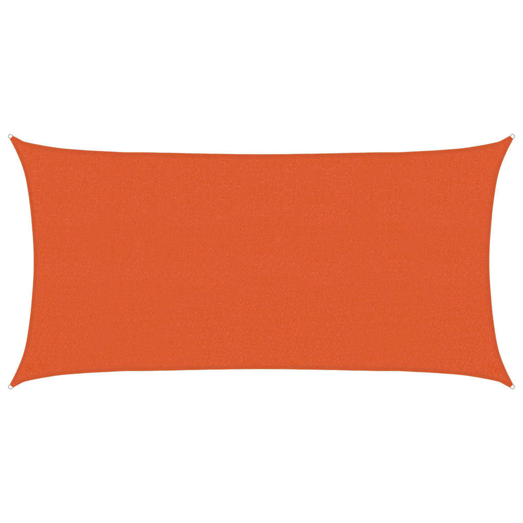 vidaXL Sunshade Sail 160 g/m² Orange 2.5x4.5 m HDPE 2