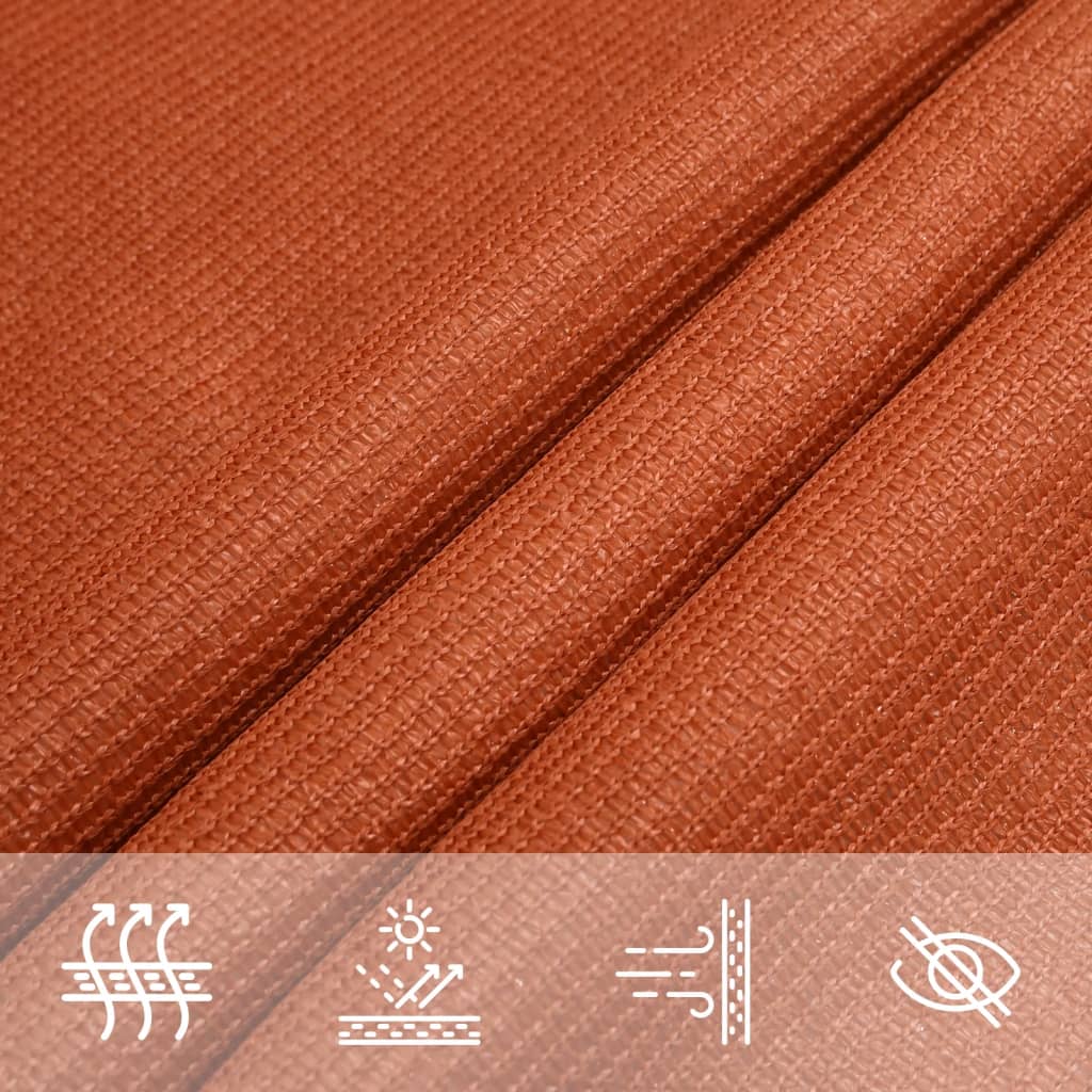 vidaXL Sunshade Sail 160 g/m² Orange 3.5x4.5 m HDPE 5