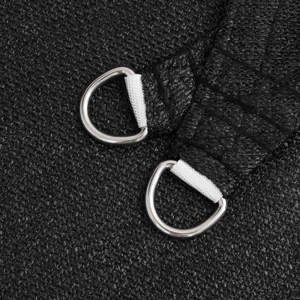 vidaXL Sunshade Sail 160 g/m² Black 6x6 m HDPE 5