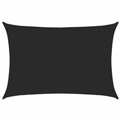 vidaXL Sunshade Sail 160 g/m² Black 3x5 m HDPE 2