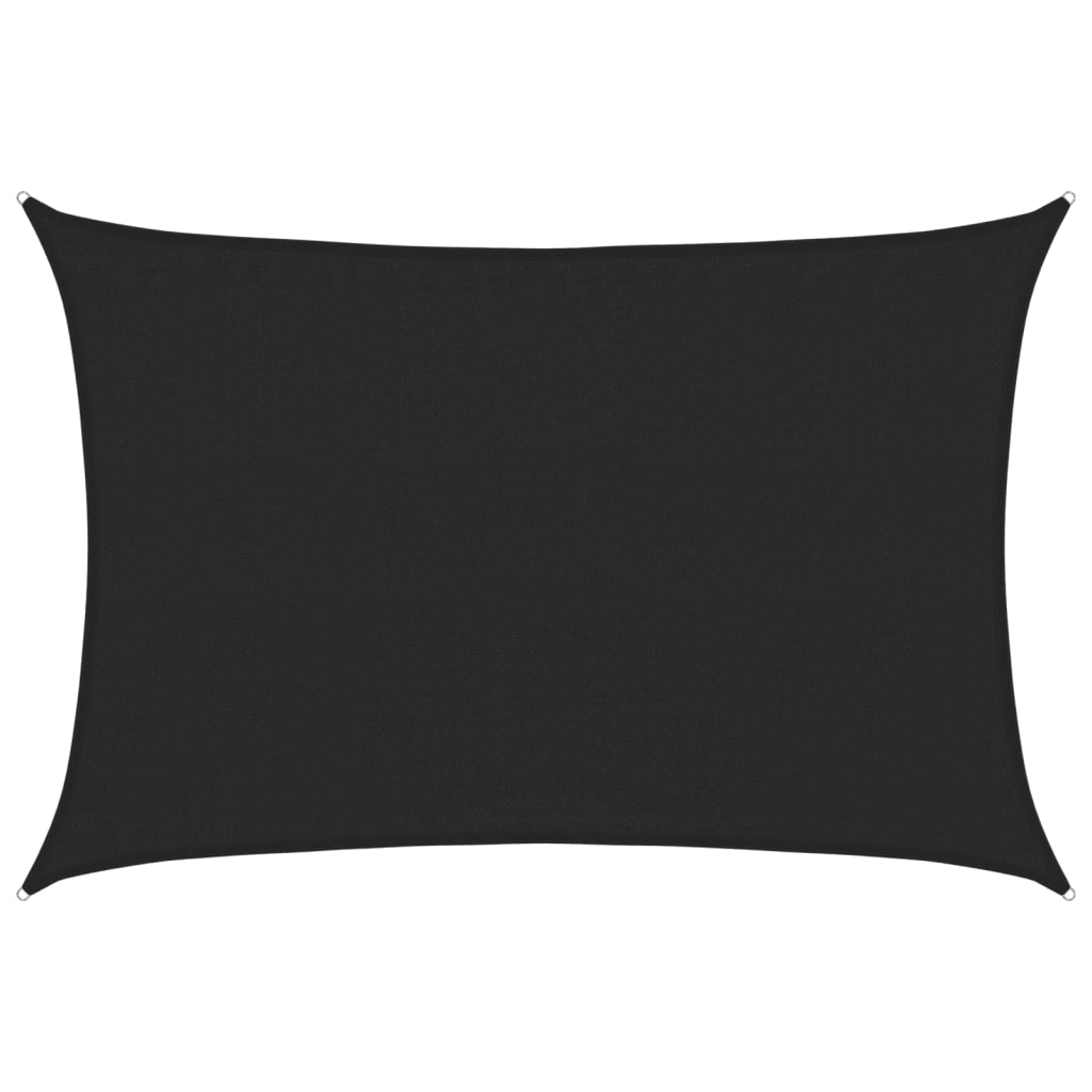 vidaXL Sunshade Sail 160 g/m² Black 3.5x5 m HDPE 2