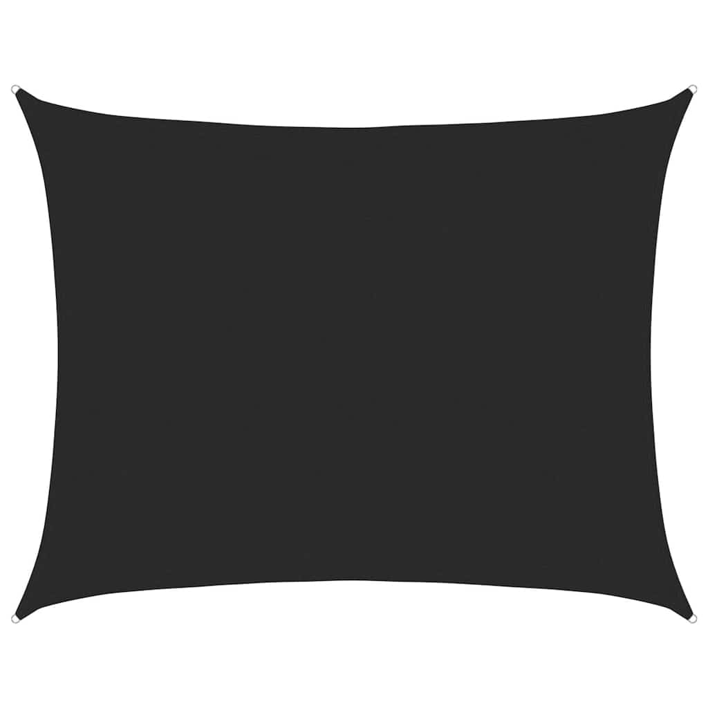 Sunshade Sail 160 g/m² 6x7 m HDPE Width 6 m Drop 7 m Black