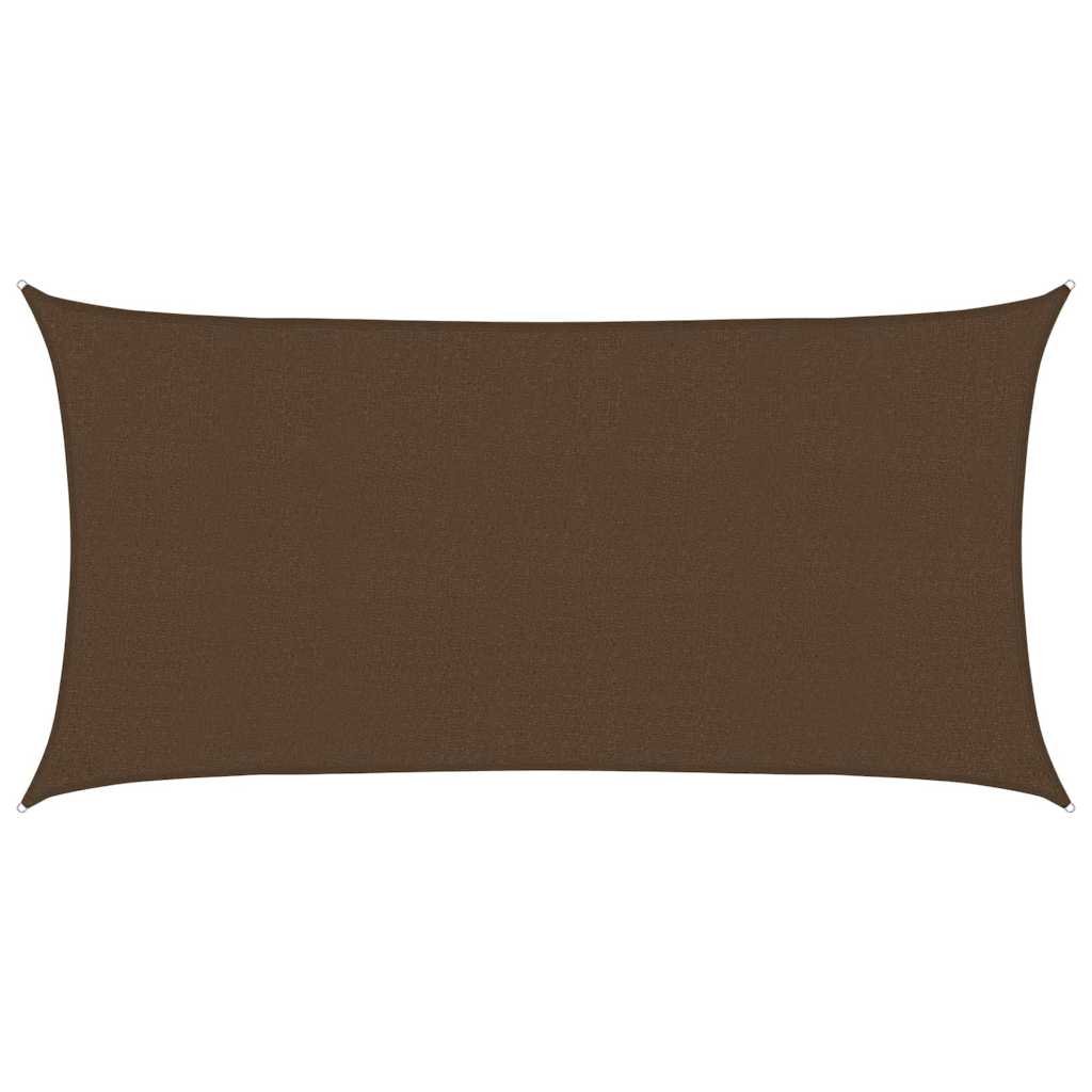 vidaXL Sunshade Sail 160 g/m² Brown 2.5x5 m HDPE 2