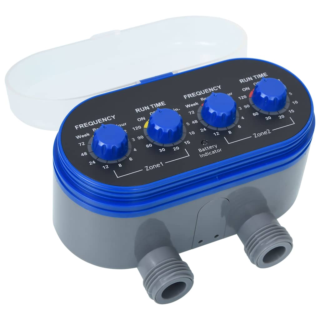 147889 vidaXL Double Outlet Water Timer with Ball Valves 1