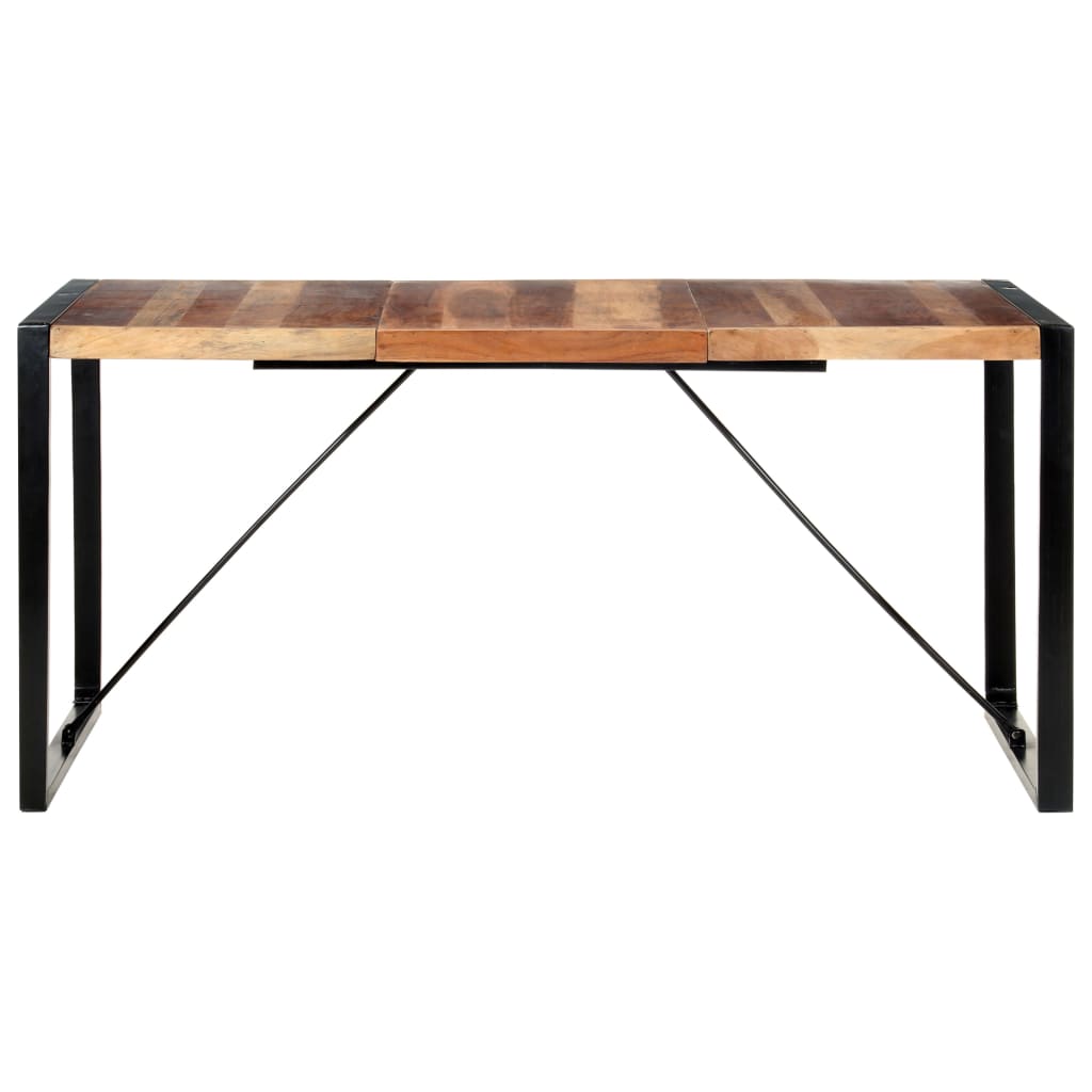 vidaXL Dining Table 160x80x75 cm Solid Wood 2