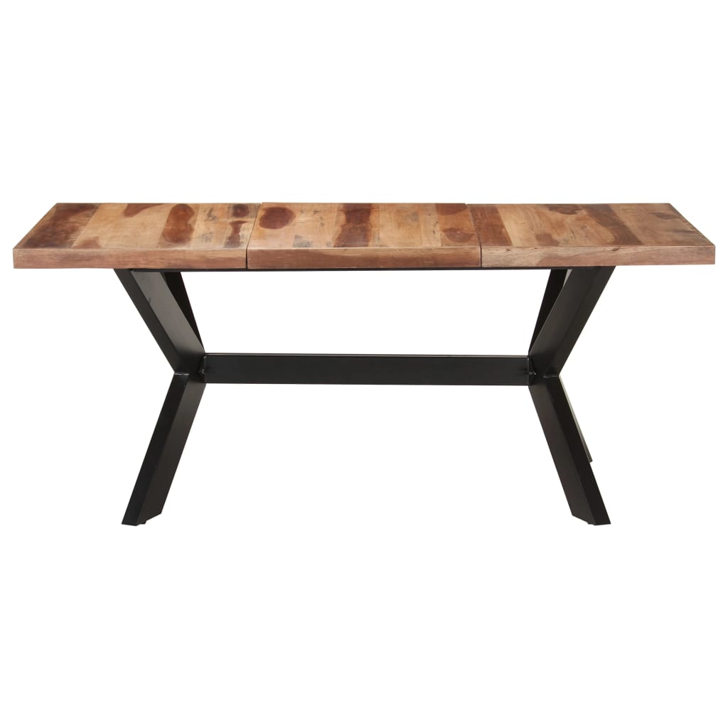 vidaXL Dining Table 180x90x75 cm Solid Wood with Honey Finish 2
