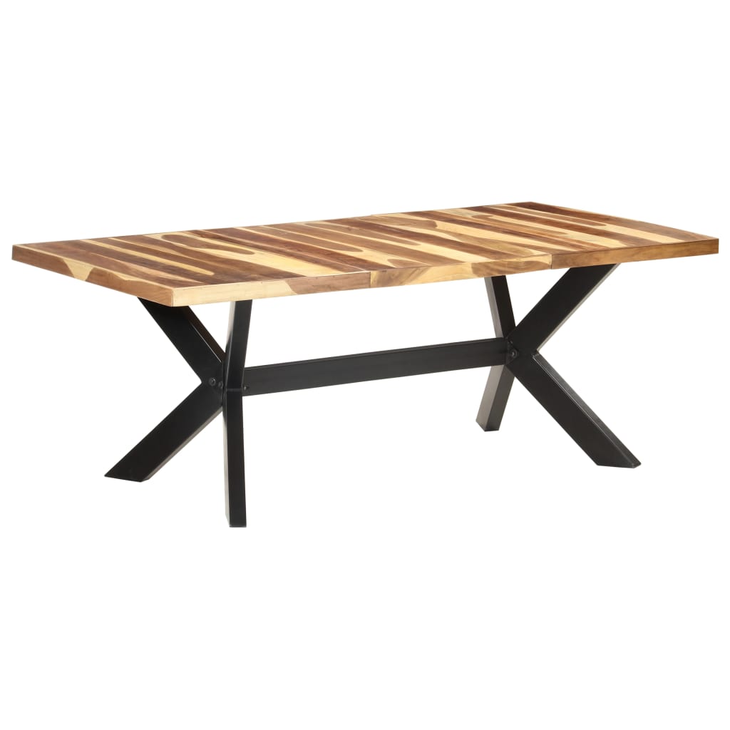 vidaXL Dining Table 200x100x75 cm Solid Wood with Honey Finish 1
