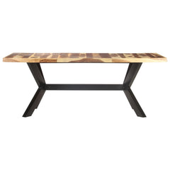 vidaXL Dining Table 200x100x75 cm Solid Wood with Honey Finish 2