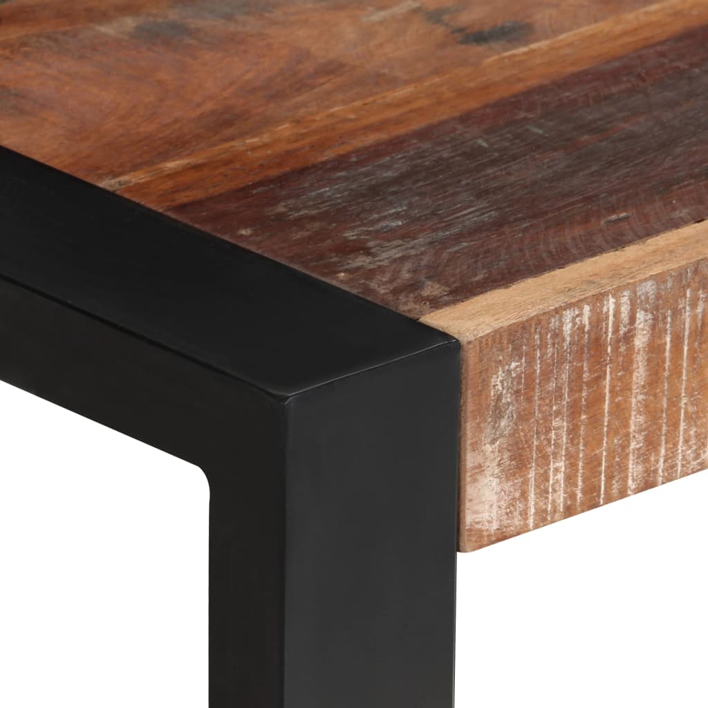 vidaXL Dining Table 70x70x75 cm Solid Reclaimed Wood 3