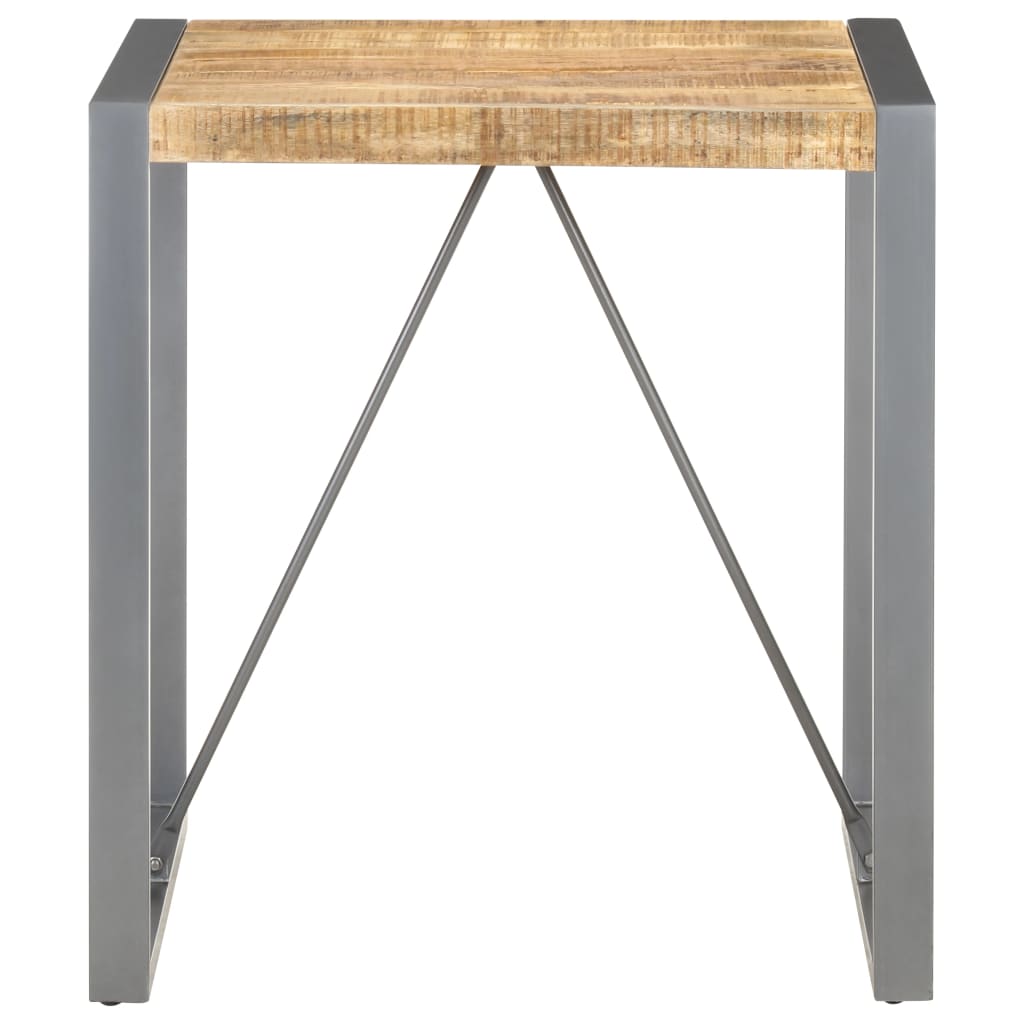 vidaXL Dining Table 70x70x75 cm Solid Rough Mango Wood 2