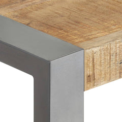 vidaXL Dining Table 70x70x75 cm Solid Rough Mango Wood 3