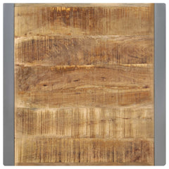vidaXL Dining Table 70x70x75 cm Solid Rough Mango Wood 4