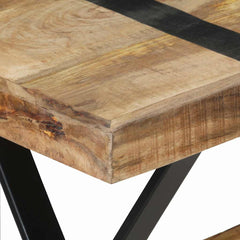 vidaXL Dining Table 120x60x76 cm Rough Mango Wood 5
