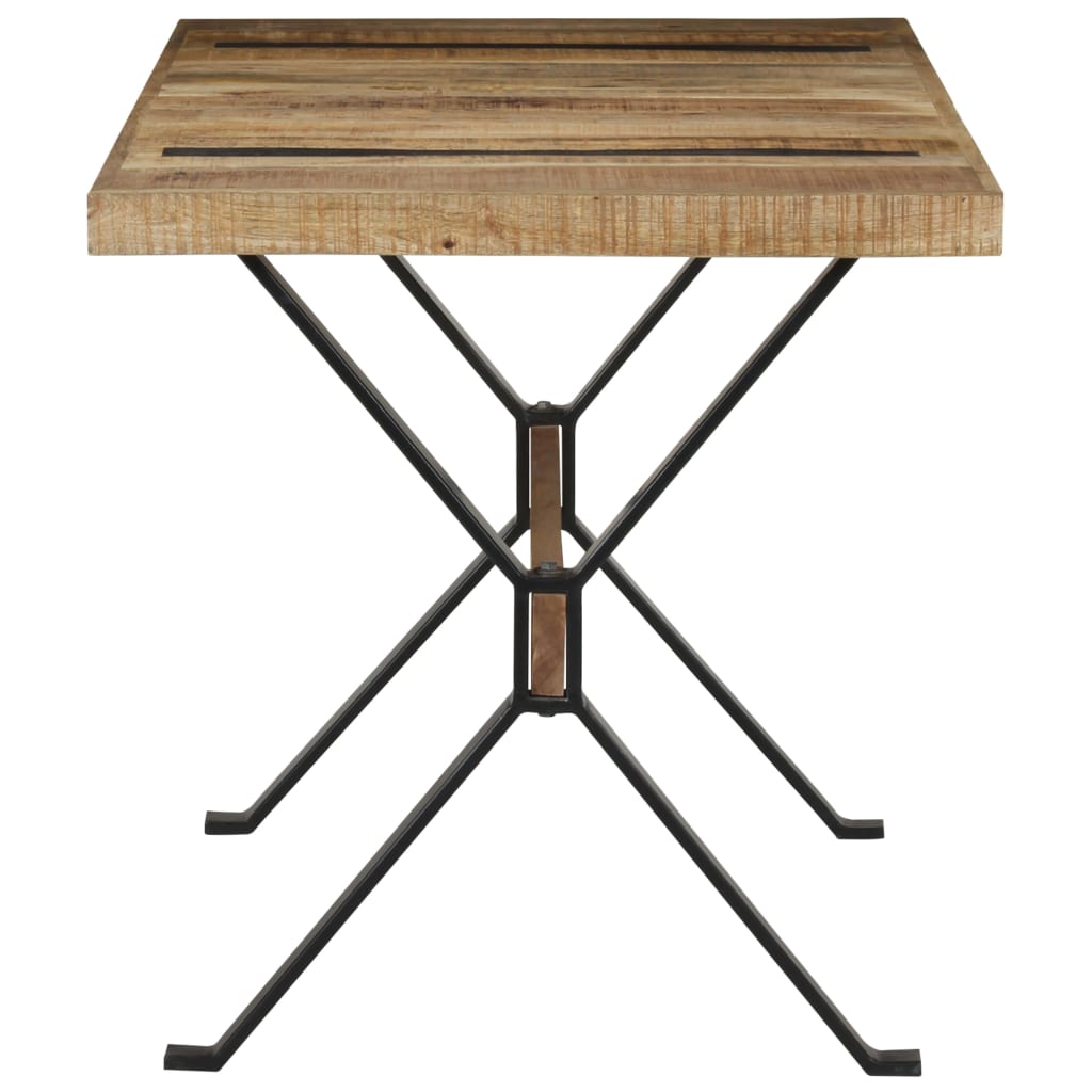 vidaXL Dining Table 140x70x76 cm Rough Mango Wood 3