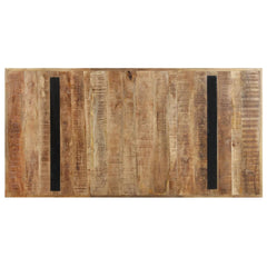vidaXL Dining Table 160x80x76 cm Rough Mango Wood 4