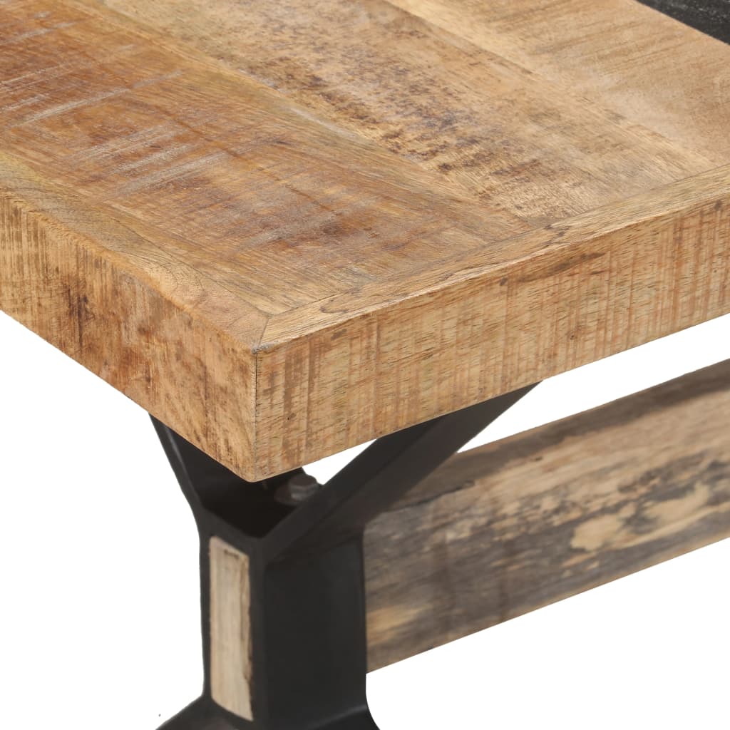 vidaXL Dining Table 160x80x76 cm Rough Mango Wood 5