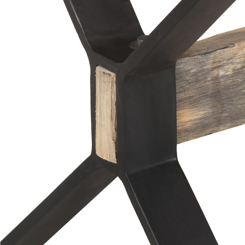 vidaXL Dining Table 160x80x76 cm Rough Mango Wood 6