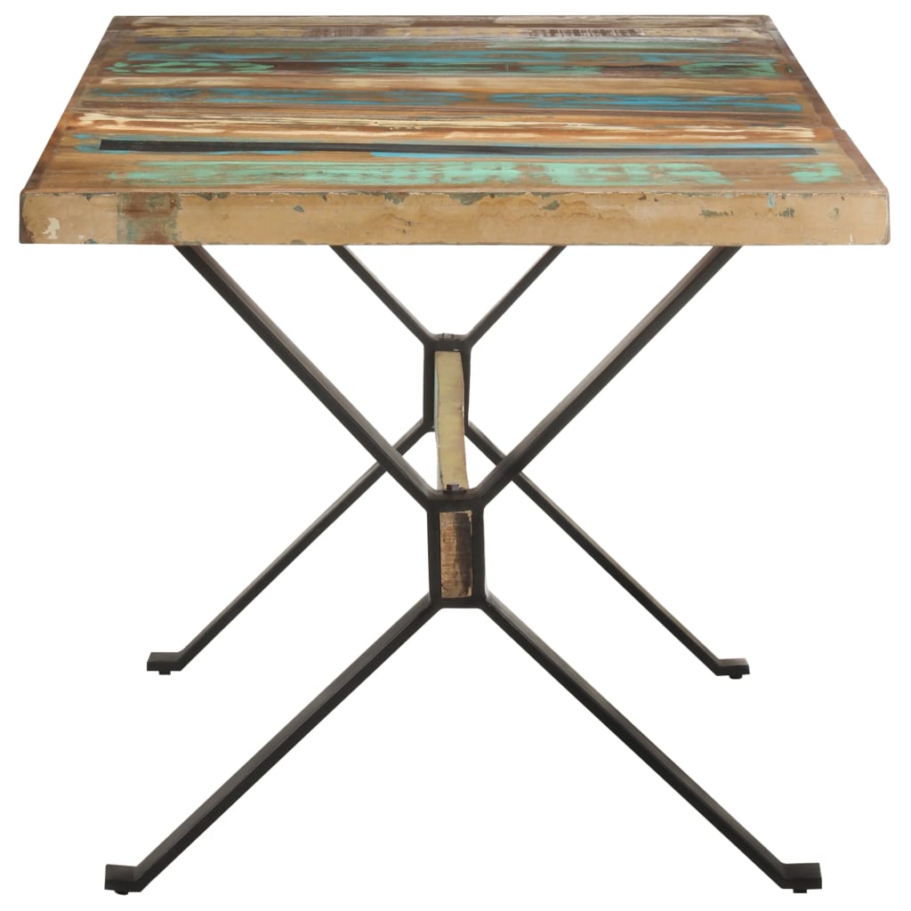 vidaXL Dining Table 160x80x76 cm Solid Reclaimed Wood 3