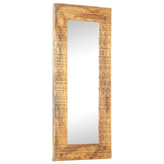 Hand-Carved Mirror 50x50x2,5 cm Solid Mango Wood 110 x 50 x 2.5 cm