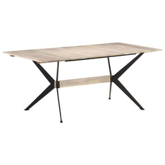 Dining Table 180x90x76 cm Solid Mango Wood White