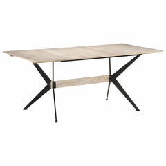 Dining Table 180x90x76 cm Solid Mango Wood White