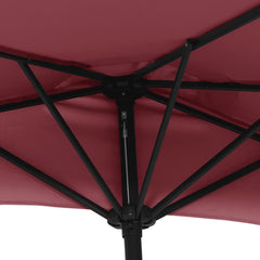 vidaXL Balcony Parasol with Aluminium Pole Bordeaux Red 300x155x223 cm Half 6