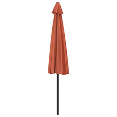 vidaXL Balcony Parasol with Aluminium Pole Terracotta 300x155x223 cm Half 5