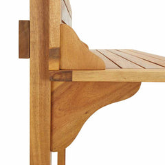 vidaXL Bar Table | Natural wood | Solid acacia wood | Medium | Footrest 6