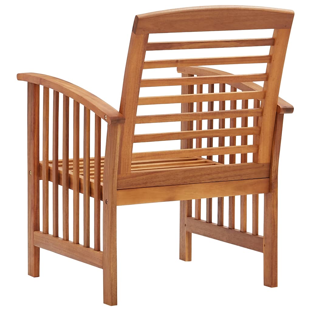 Oil Natural Solid Acacia Wood 2x single chair