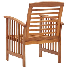 Oil Natural Solid Acacia Wood 2x single chair
