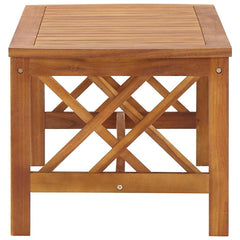 vidaXL Coffee Table | Brown | Solid Acacia wood | Medium | Decorative Inlays 3