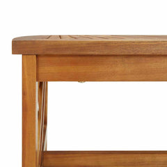 vidaXL Coffee Table | Brown | Solid Acacia wood | Medium | Decorative Inlays 5