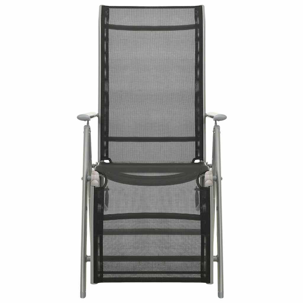 312197 vidaXL Reclining Garden Chairs 2 pcs Textilene and Aluminium Silver 3