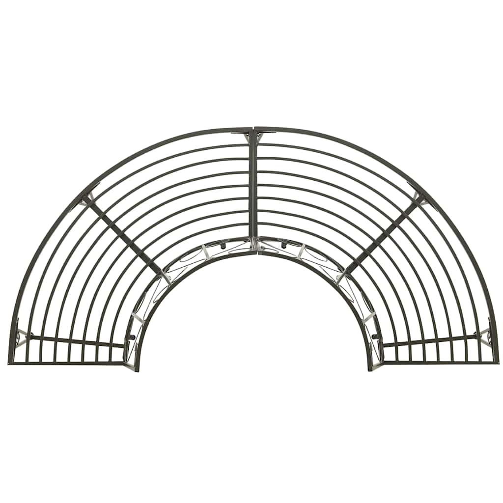 vidaXL Garden Half Round Tree Bench 160 cm Steel 3