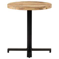 vidaXL Bistro Table Round Ø70x75 cm Rough Mango Wood 2